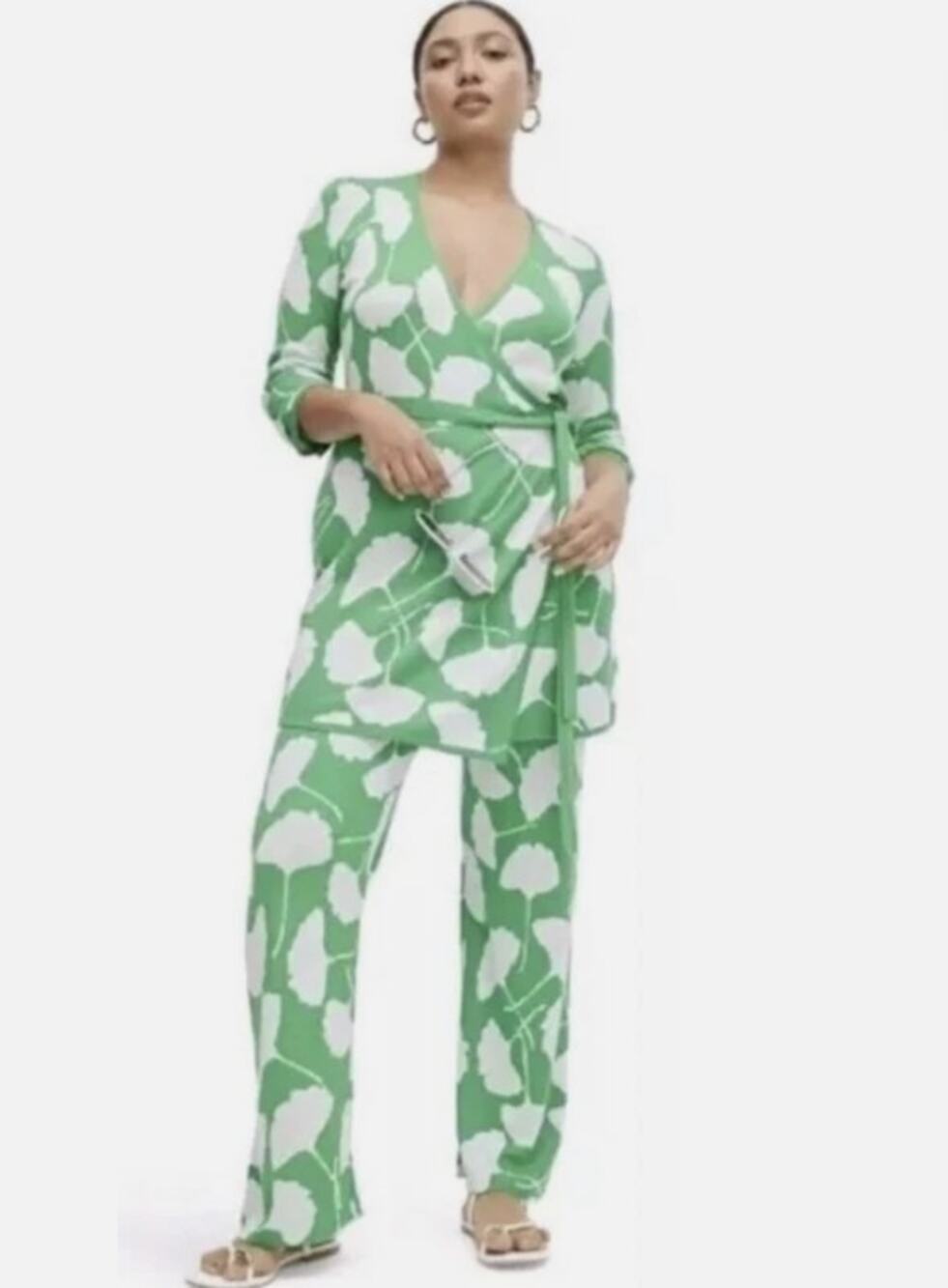 Diane von Furstenberg X Target DVF Ginkgo Green Knit Wrap Sweater- XXS NWT